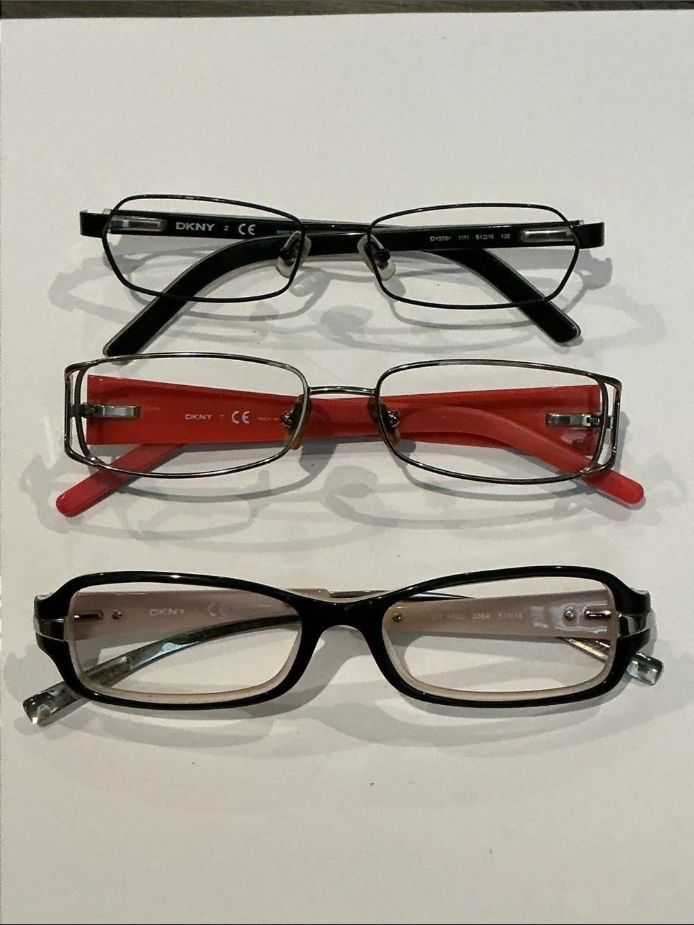 6 pairs lot authentic DKNY Donna Karen prescription designer eyeglasses frames